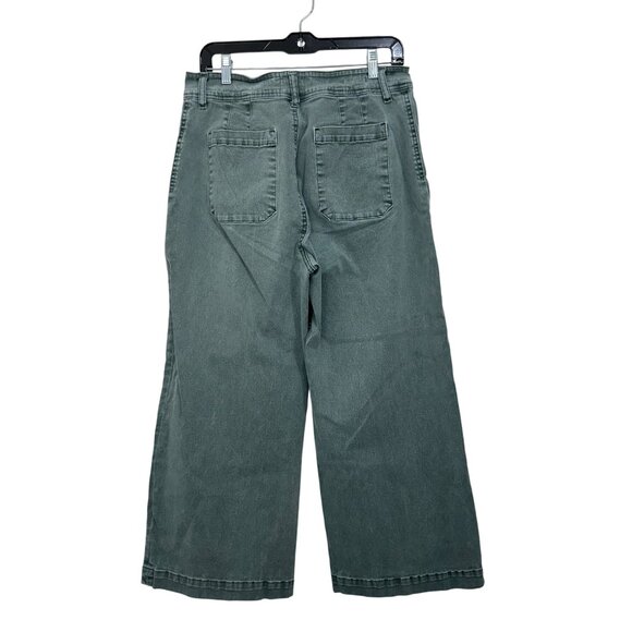 Unpublished Gemma Seawater Wide Leg Jeans 32 Green Cotton/Spandex Womens Casual - Picture 2 of 12